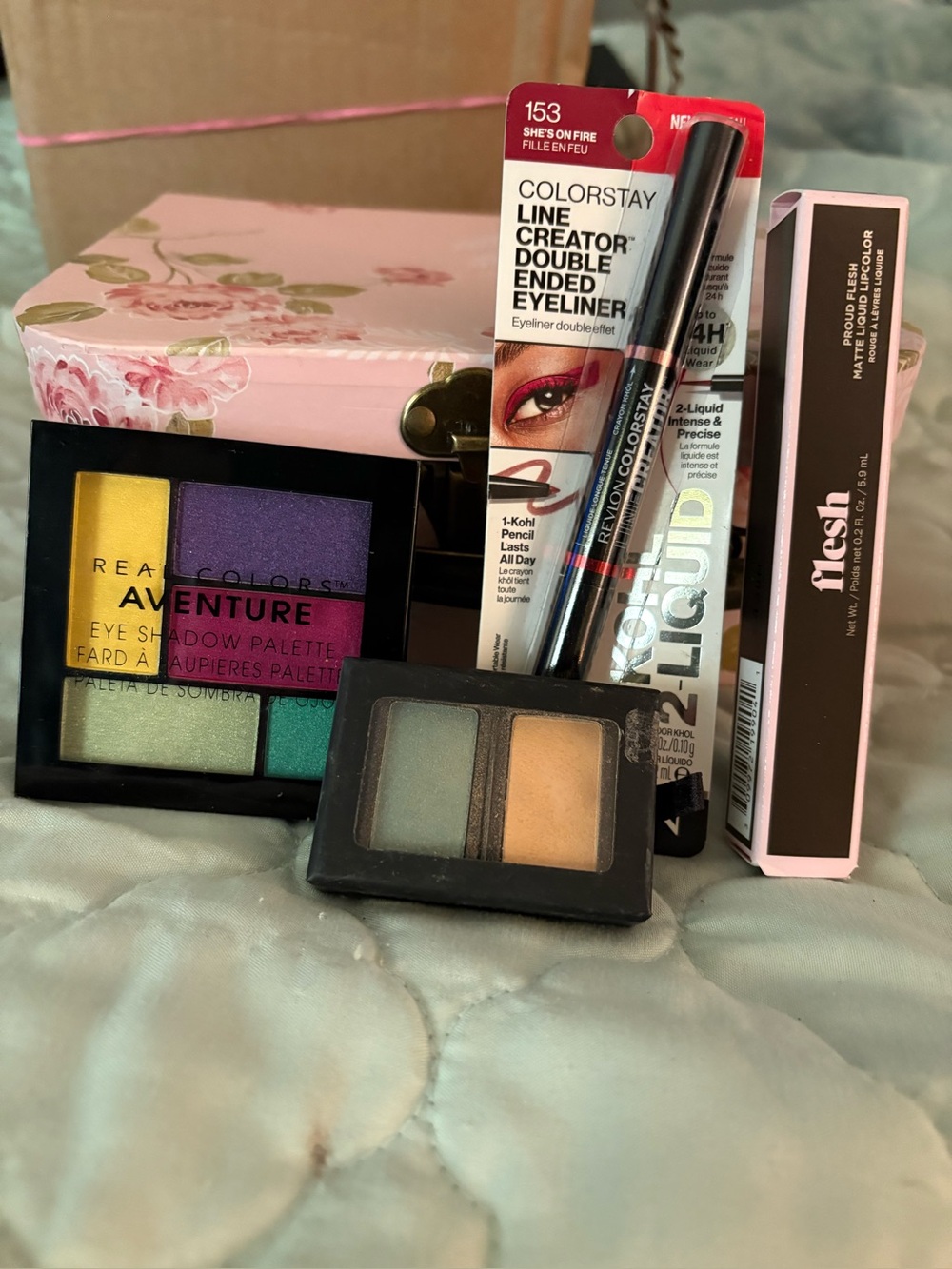 Miscellaneous women’s box of makeup